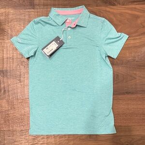 The Southern Shirt Company Kids Polo in Teal and Pink